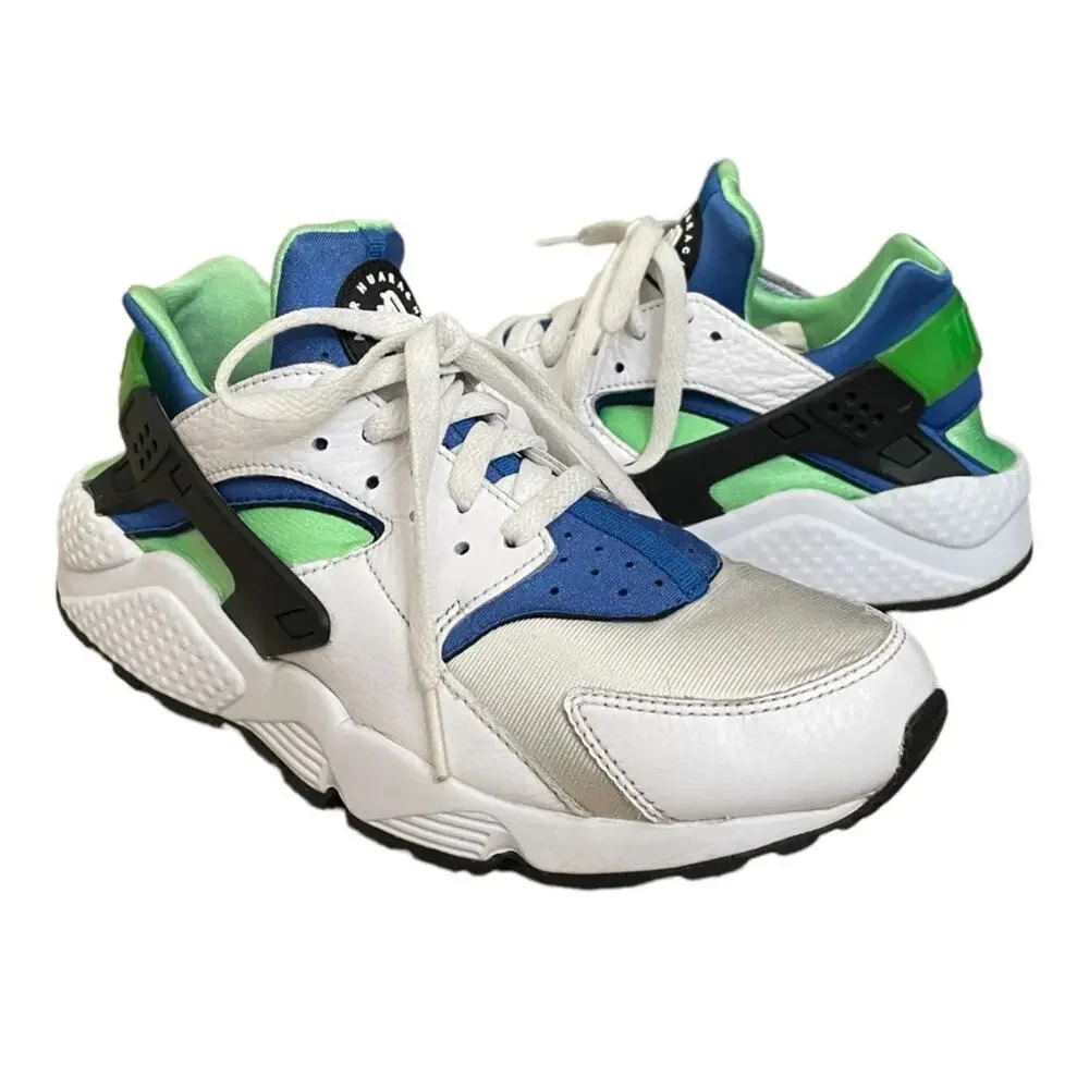 Nike Blue and Green Retro Sneakers